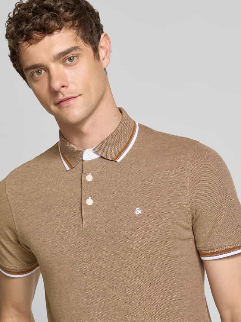 jack & jones Regular fit poloshirt met knoopsluiting model 'PAULOS'