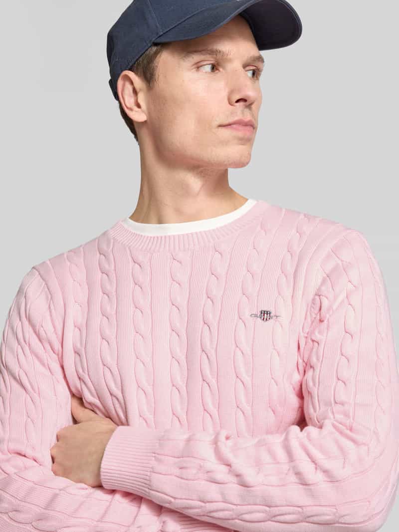 Gant Gebreide pullover met ronde hals