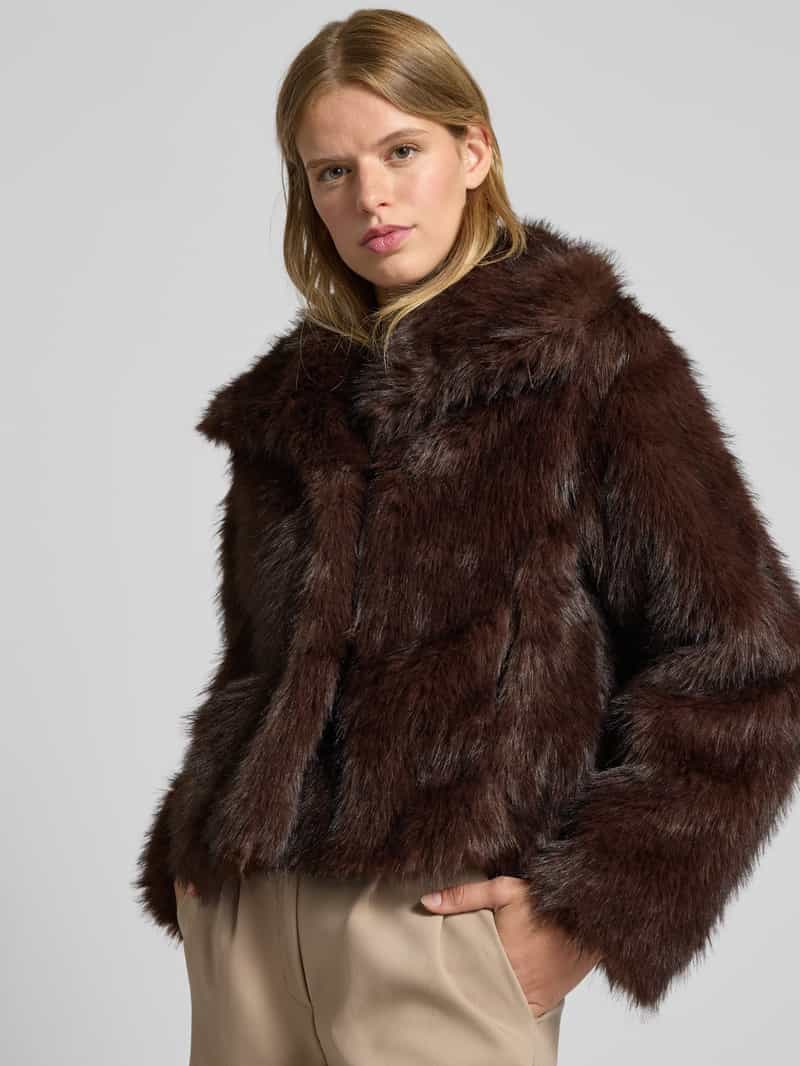 Only Relaxed fit jack van imitatiebont met haakjessluiting model 'DAWN LIFE'