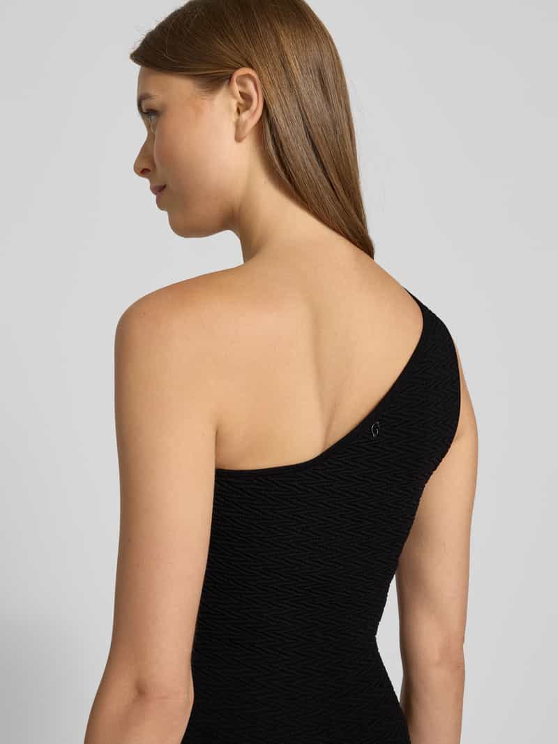 Guess Knielange jurk met one shoulder-bandjes model 'HELENA'