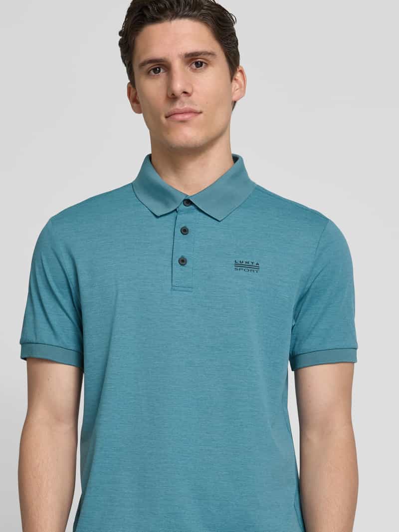 LUHTA Regular fit poloshirt met labelprint model 'KIVILAHTI'