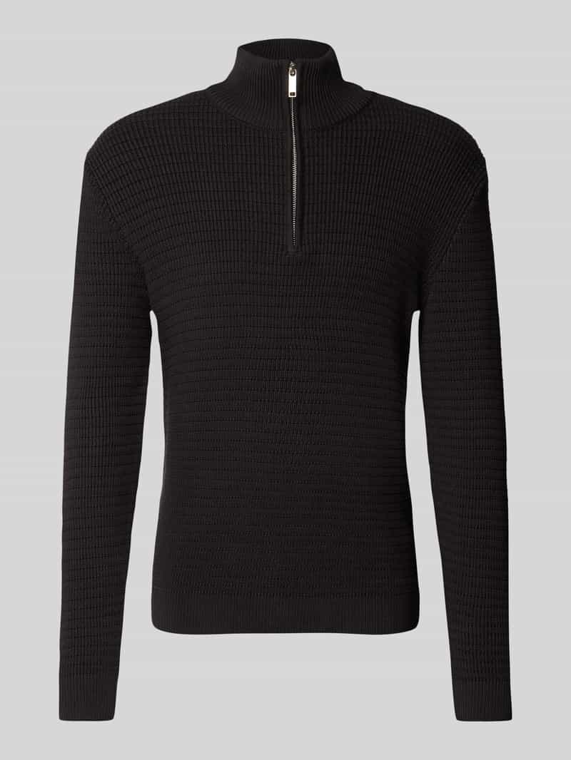 Selected Homme Gebreide pullover met opstaande kraag model 'THEO'