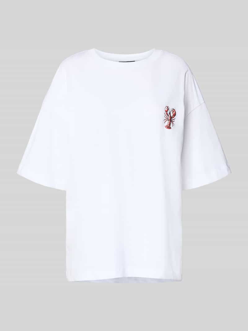 Pieces Loose fit T-shirt van puur katoen model 'TOBSTER'