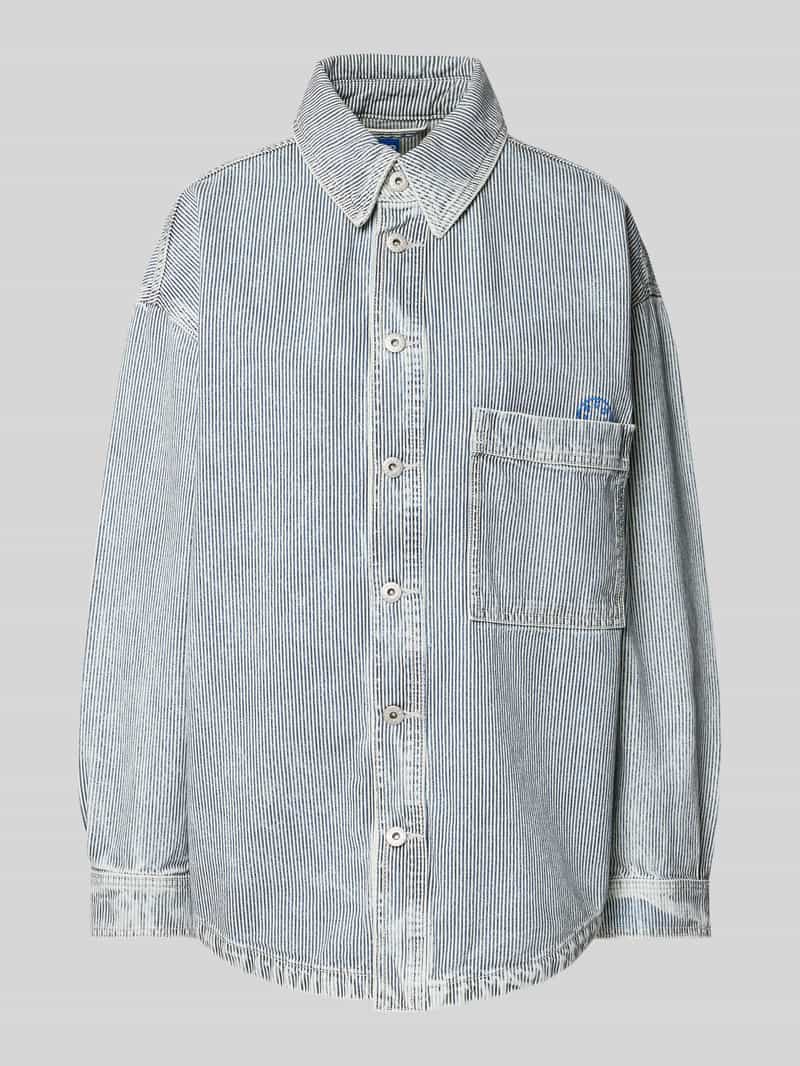 Hugo Blue Relaxed fit overhemdblouse met borstzak model 'Garesa'