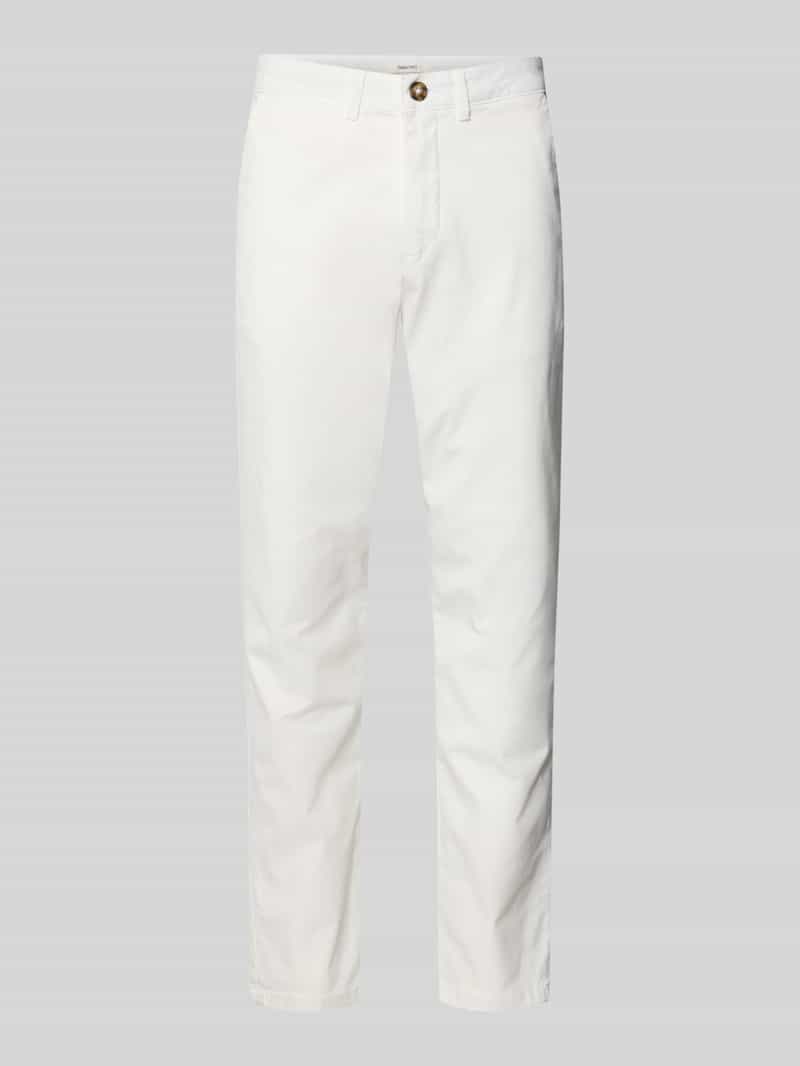 Slim fit chino van biologische katoenmix, model '175-SLIM NEW MILES'