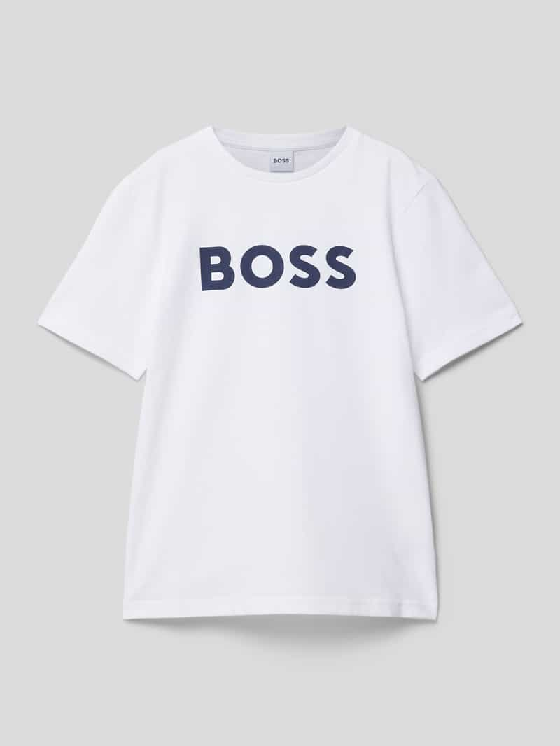 Boss T-shirt met labelprint