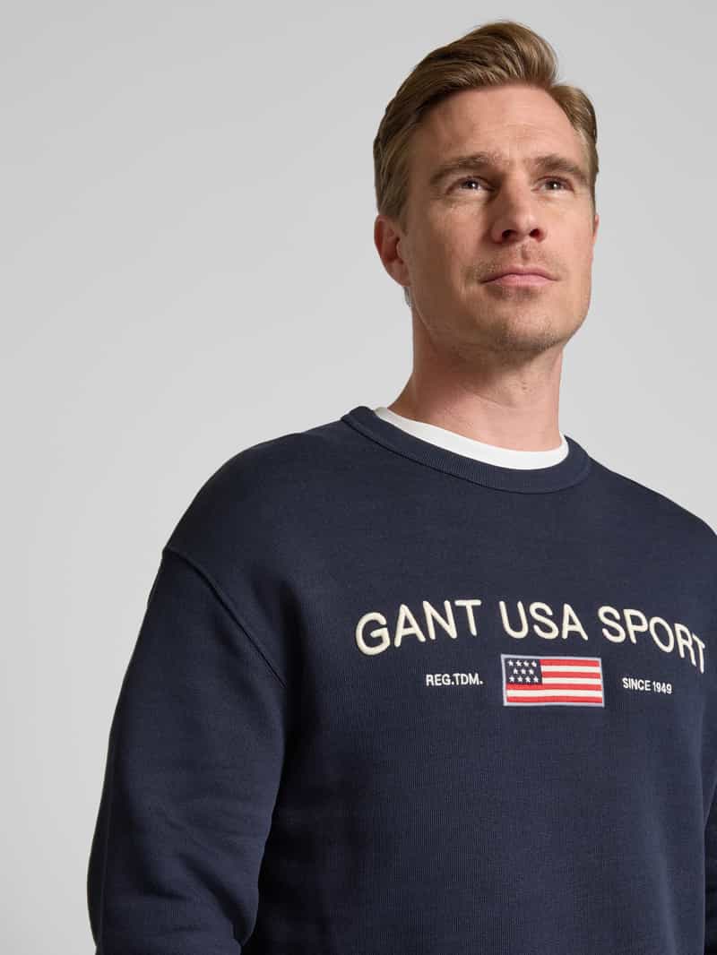 Gant Sweatshirt met labelstitching
