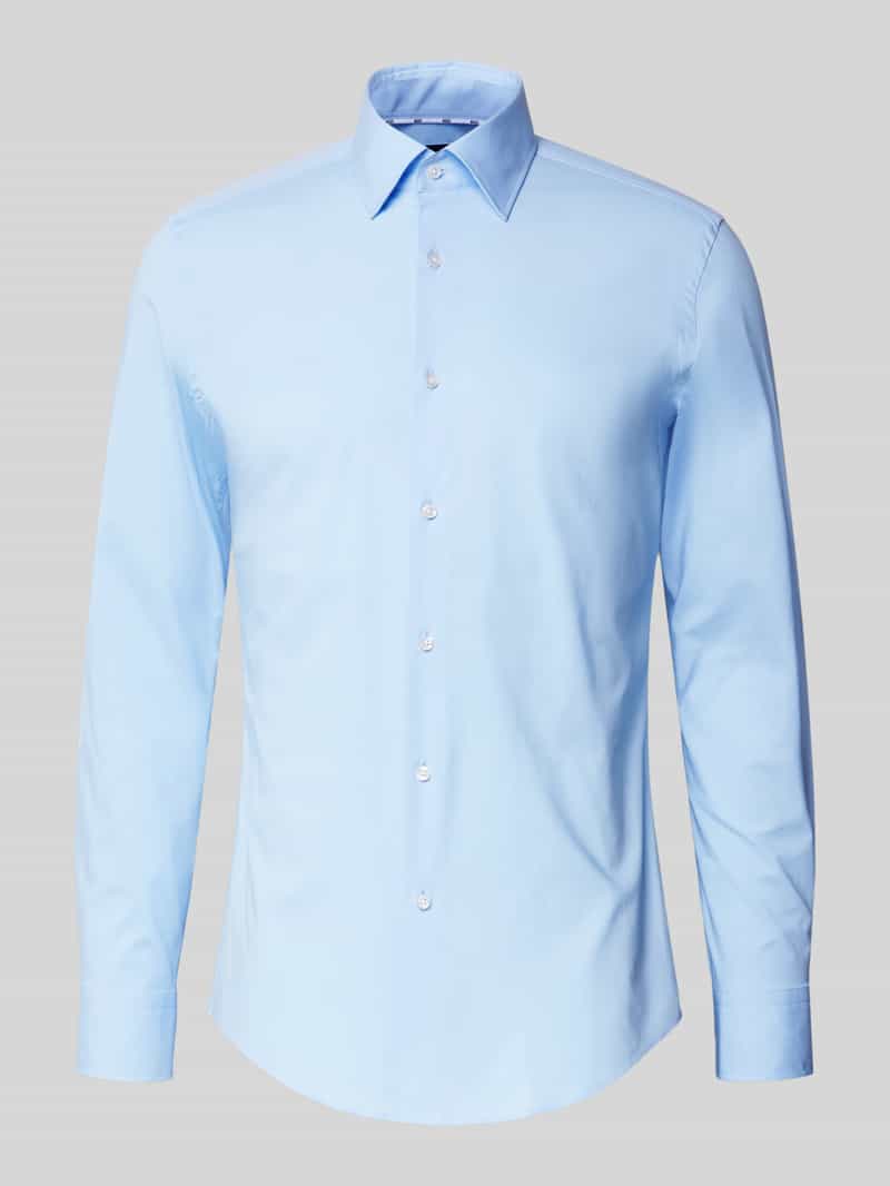 slim fit zakelijk overhemd met extra lange mouw
