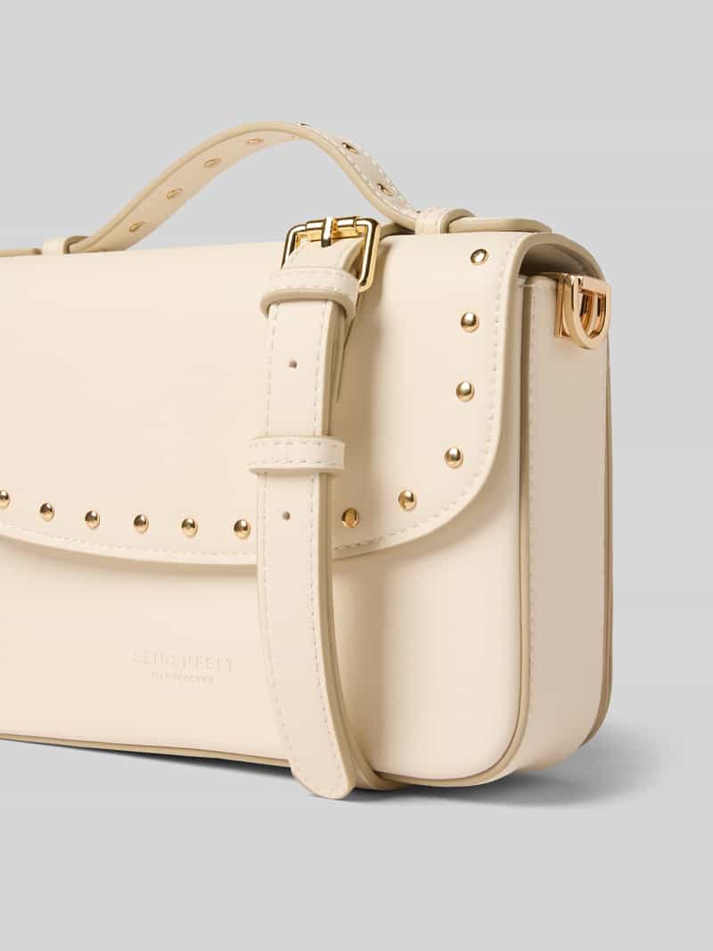 Seidenfelt Handtas met hengsel en studs model 'SENJA'
