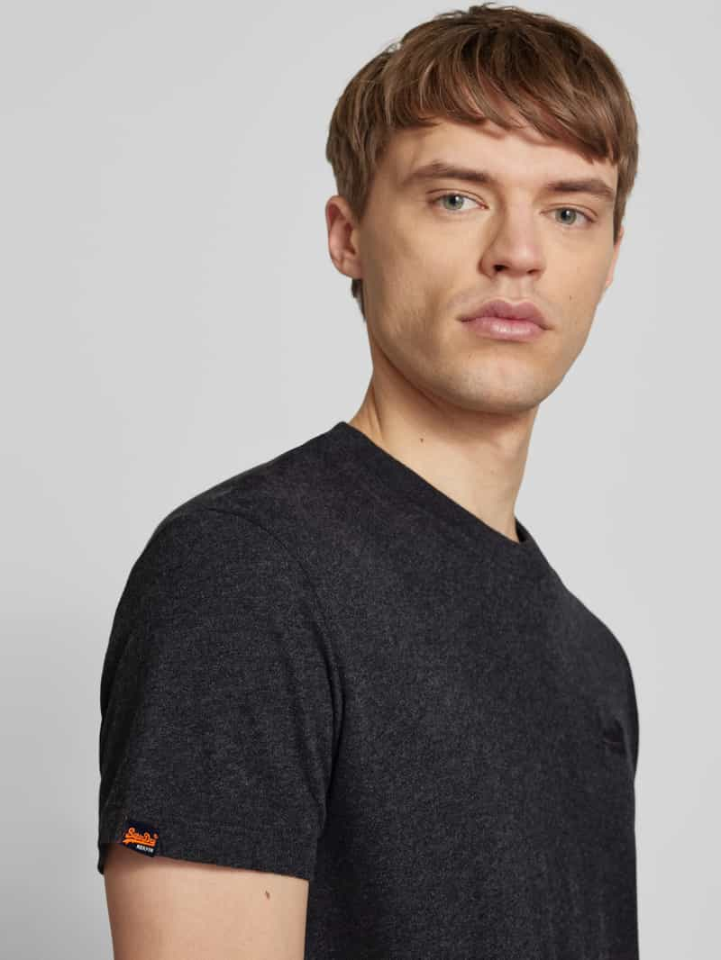 Superdry T-shirt met labelstitching