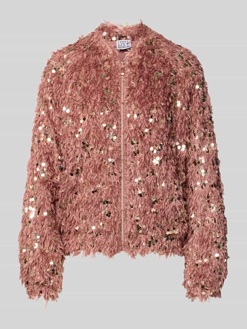Emily Van den Bergh Blouson met veren en pailletten