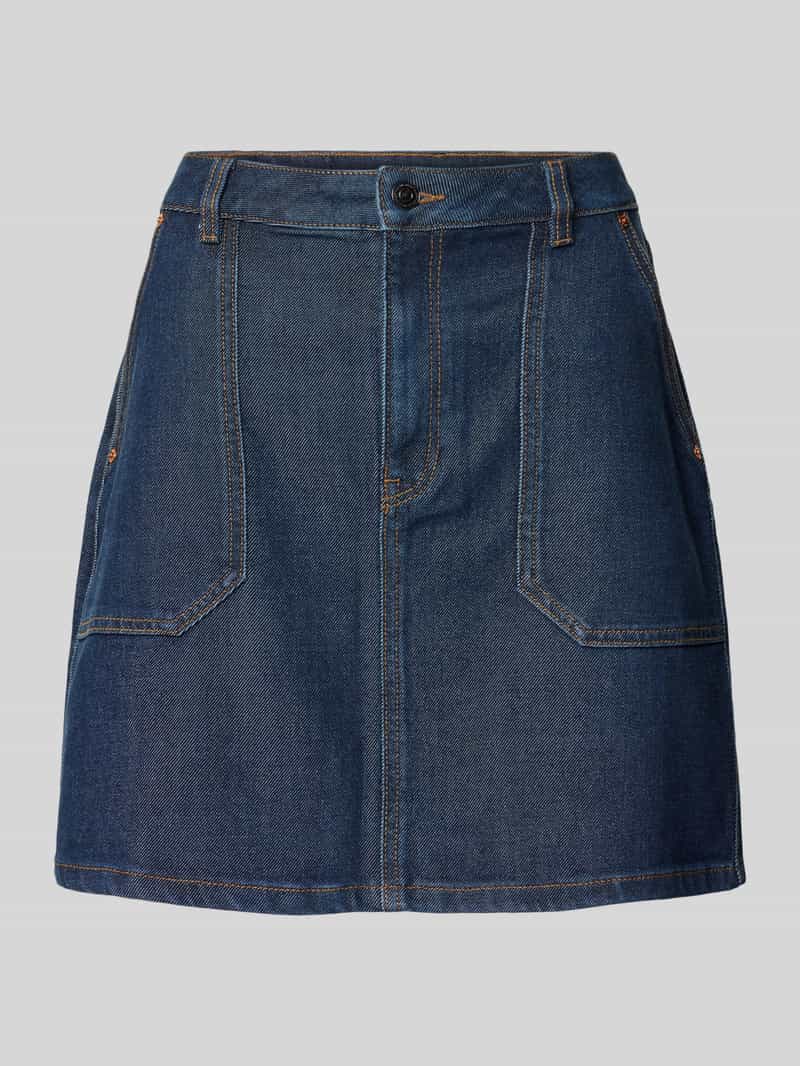 Tom Tailor Denim Regular fit jeansrok in een lyocellmix met contrasterende naden