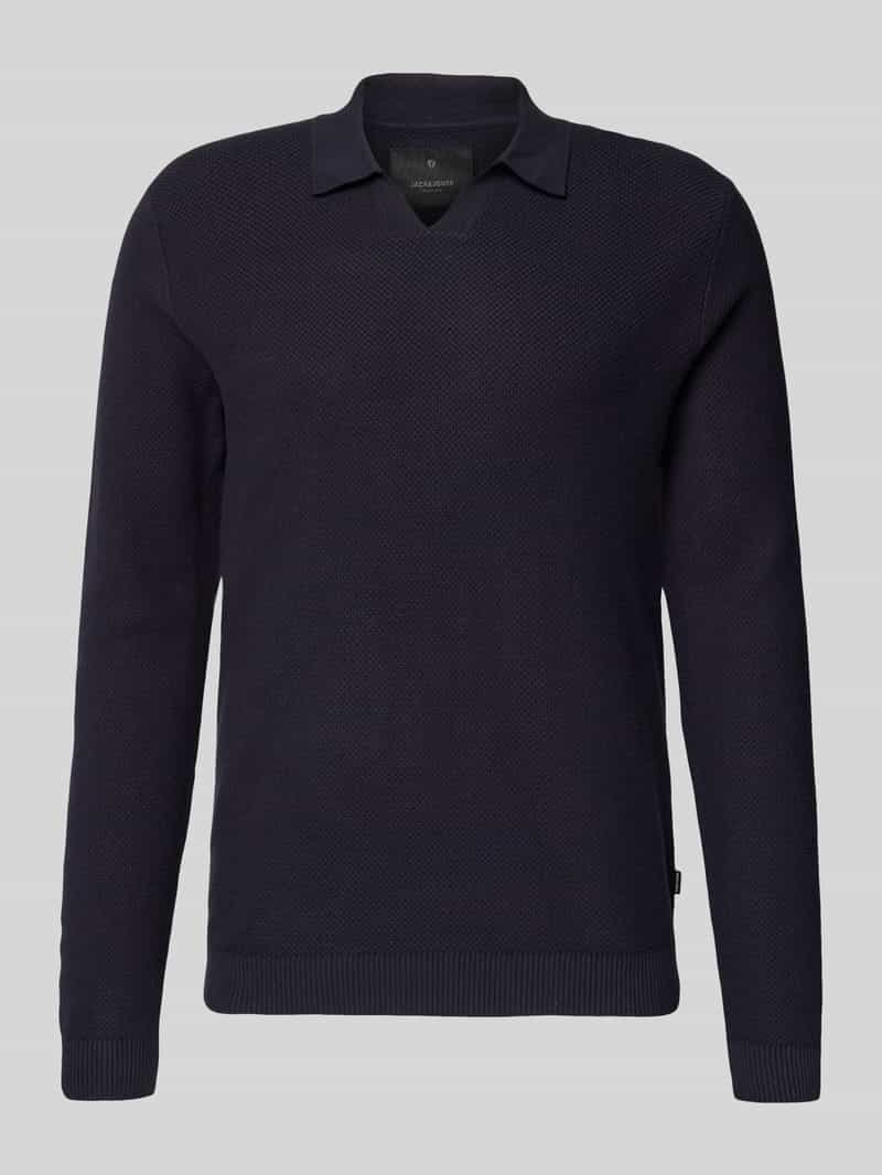 Jack & Jones Trui met polokraag JPRBLAMILANO STITCH KNIT ZIP POLO SN
