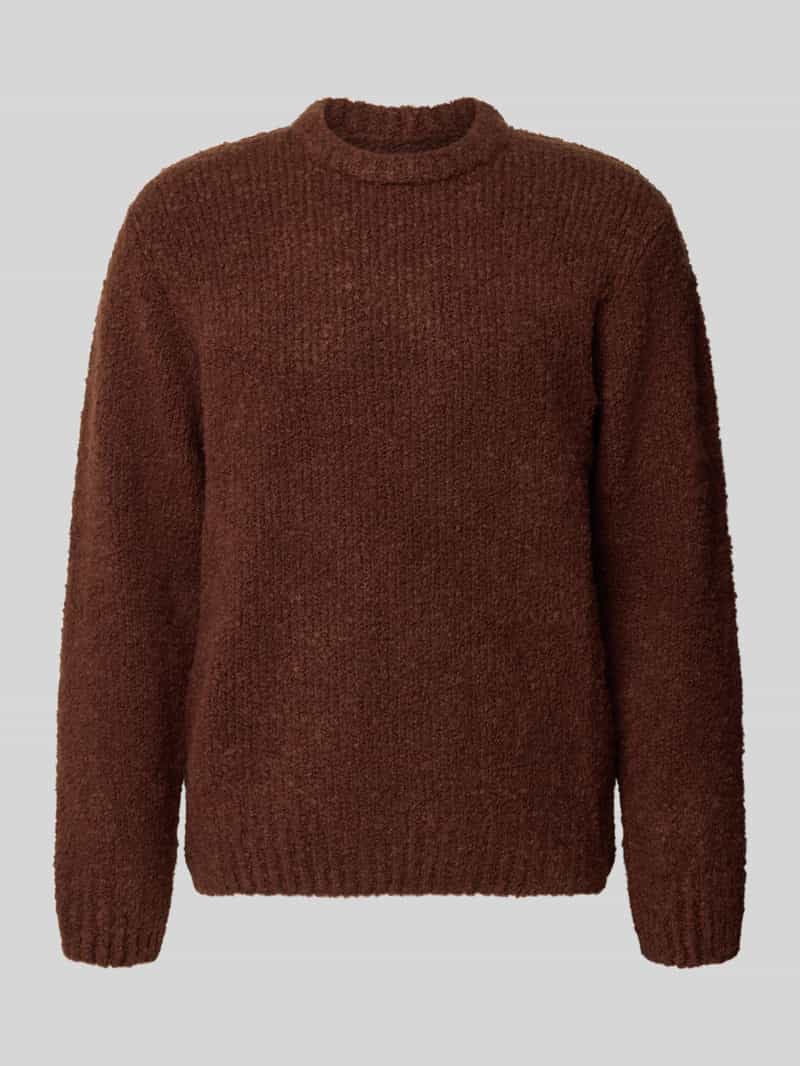Edwin Gebreide pullover met ronde hals model 'DUN'
