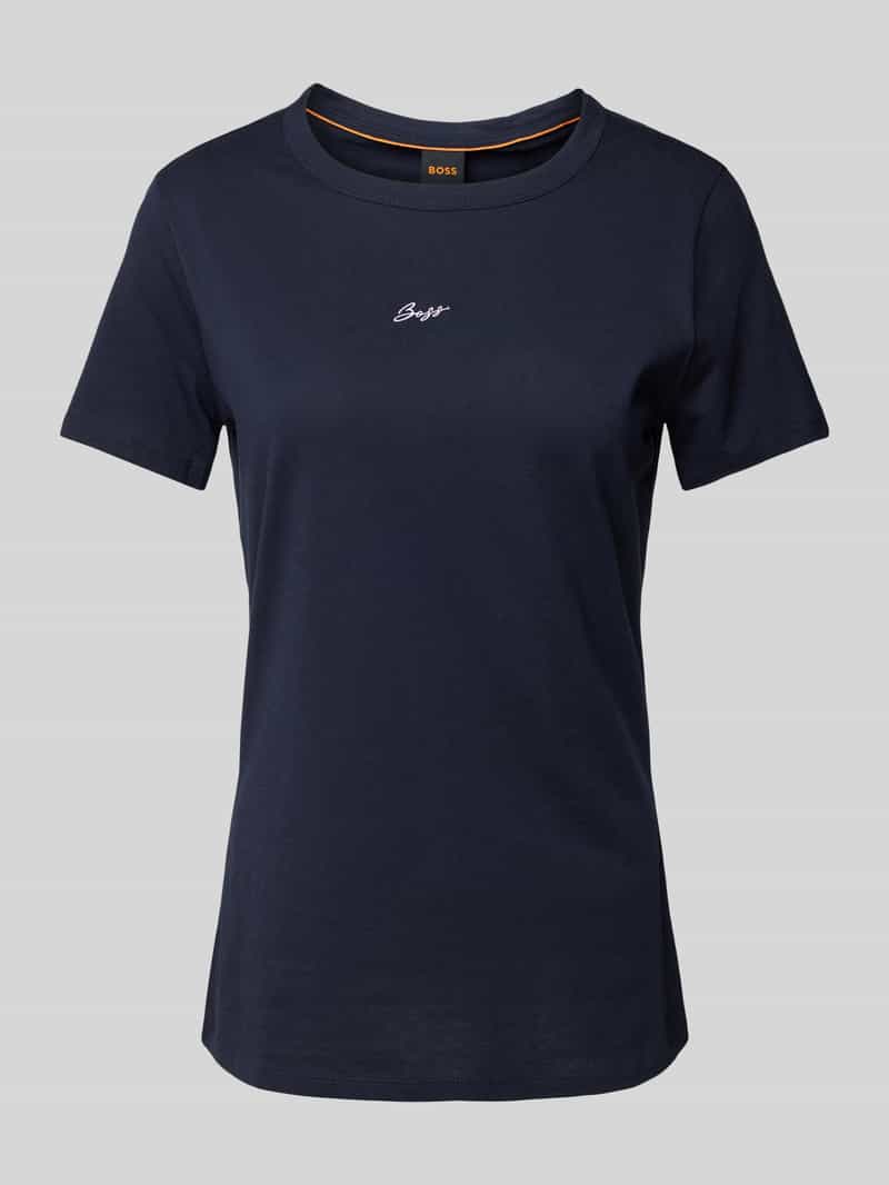 Boss Orange T-shirt met labelstitching model 'Elogo'