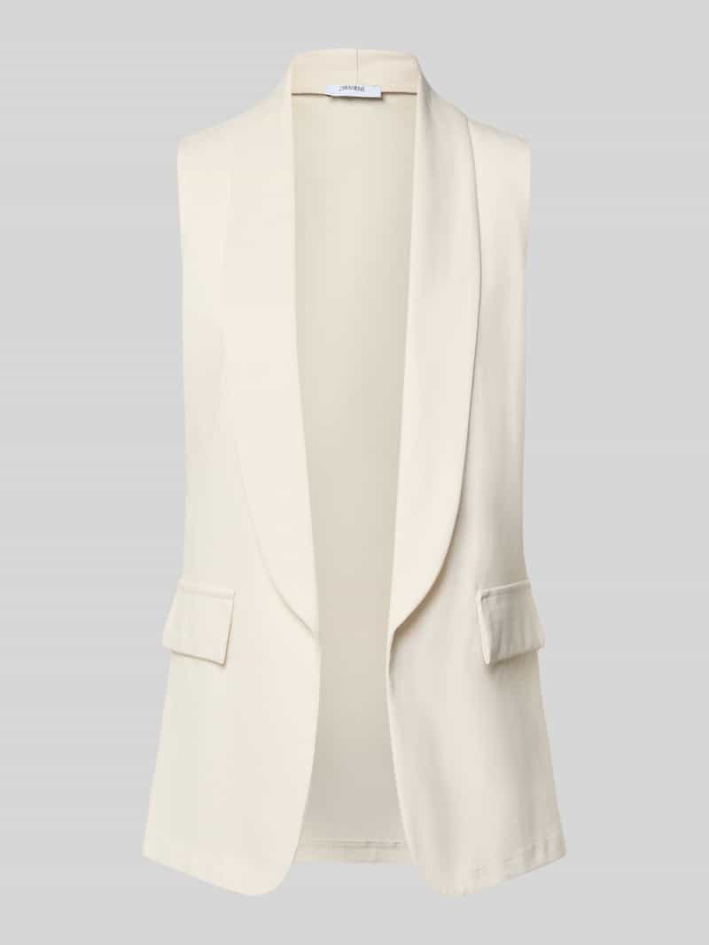 ZABAIONE Bodywarmer van viscosemix met sjaalkraag model 'Am44br'
