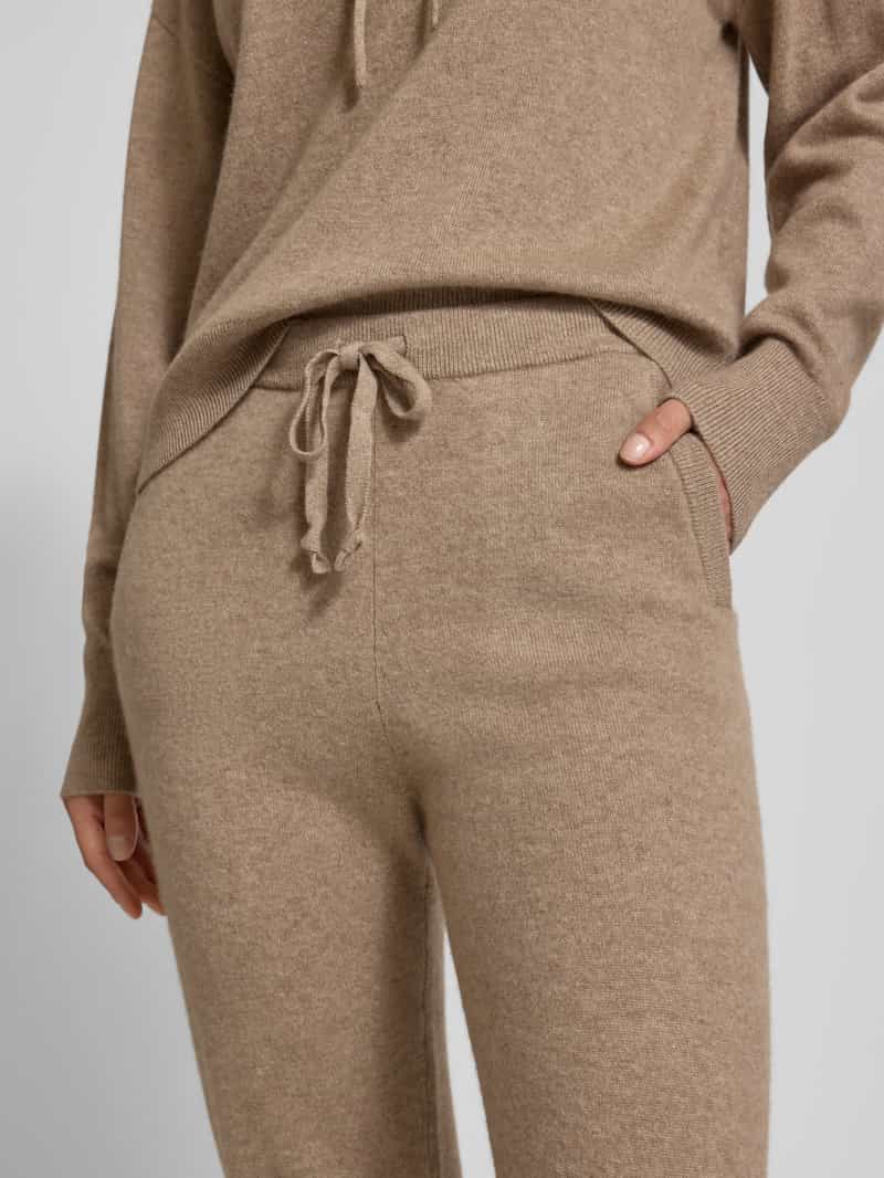 Jake*s Casual Joggingbroek van kasjmier met elastische band
