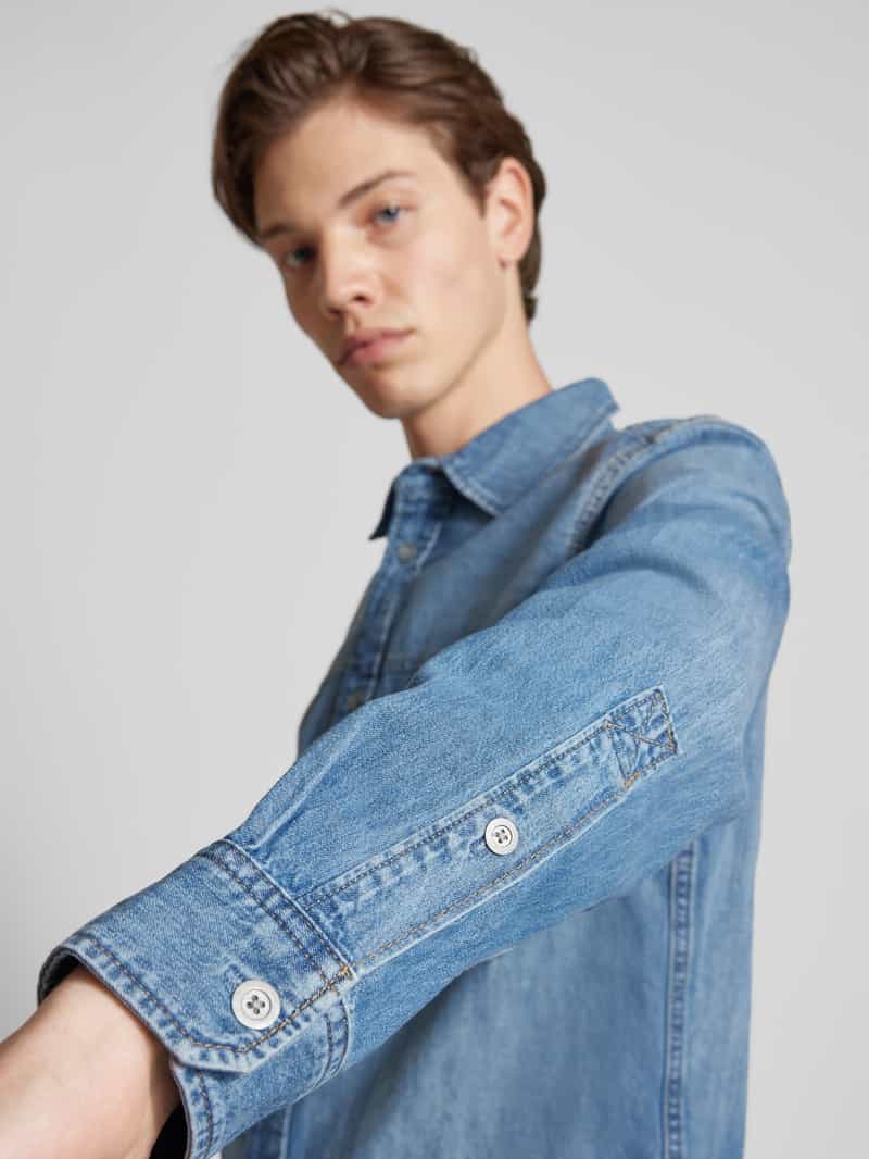 G-Star Raw Regular fit jeansoverhemd met borstzak