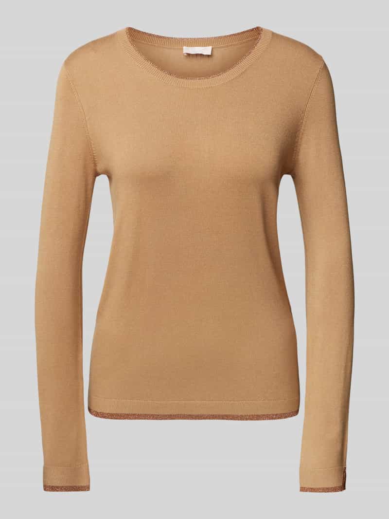 Liu Jo White Gebreide pullover met ribboorden