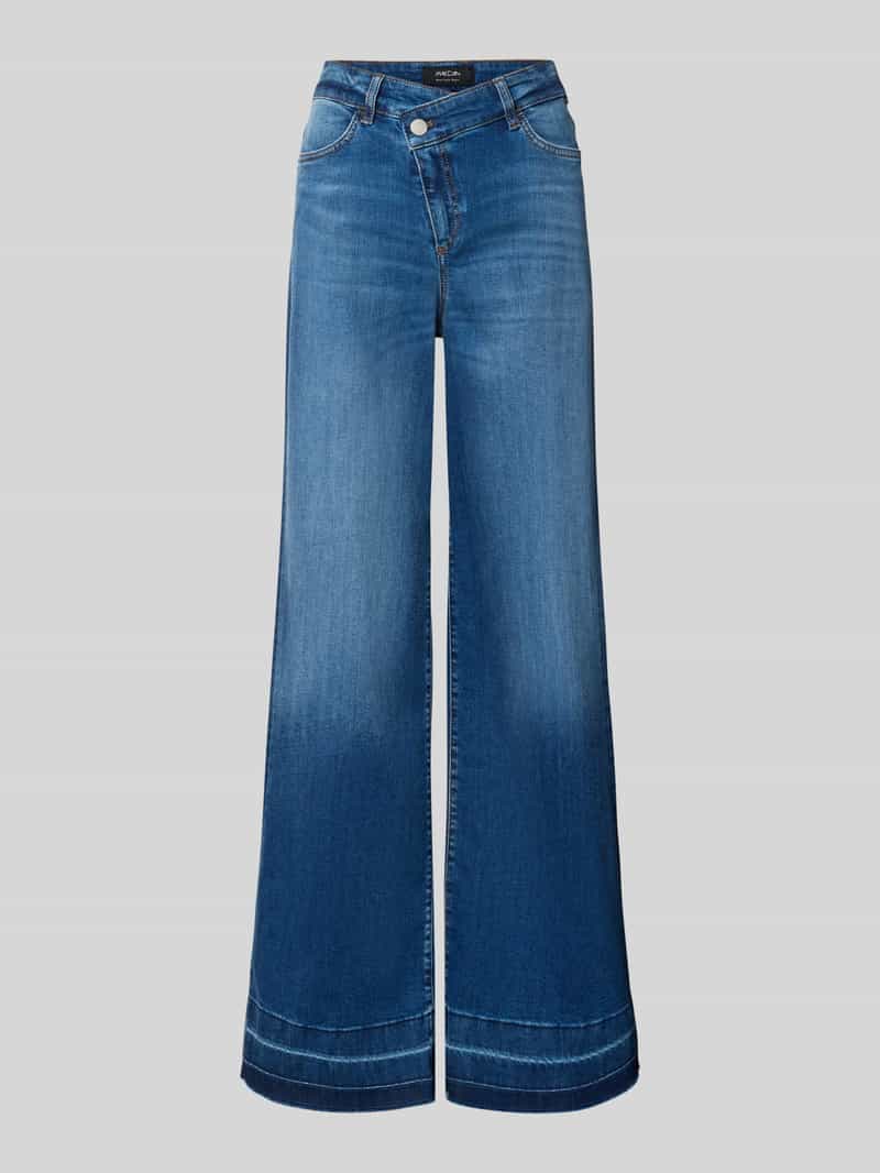 Marc Cain High Waist Bootcut Jeans mit breitem Saum in Jeansblau, Größe 46 207744846