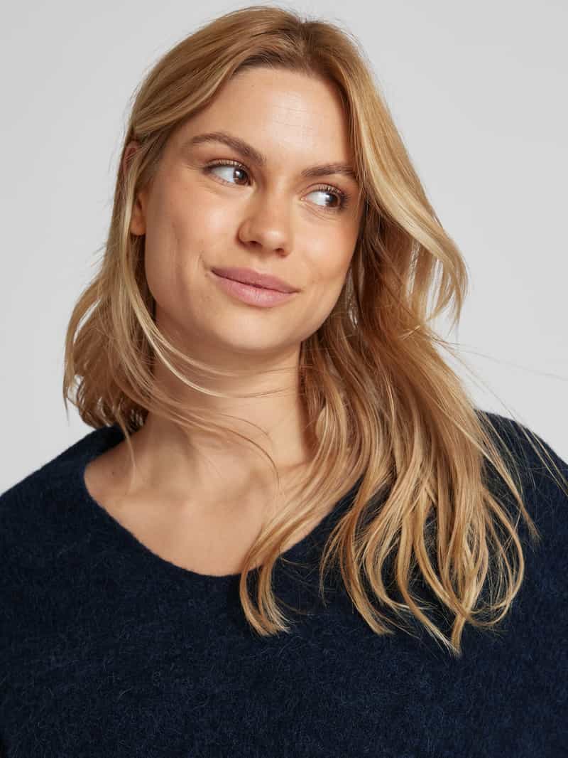 MOS MOSH Gebreide pullover met V-hals model 'THORA'