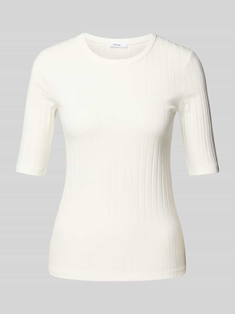 Opus T-shirt in riblook model 'Savka'