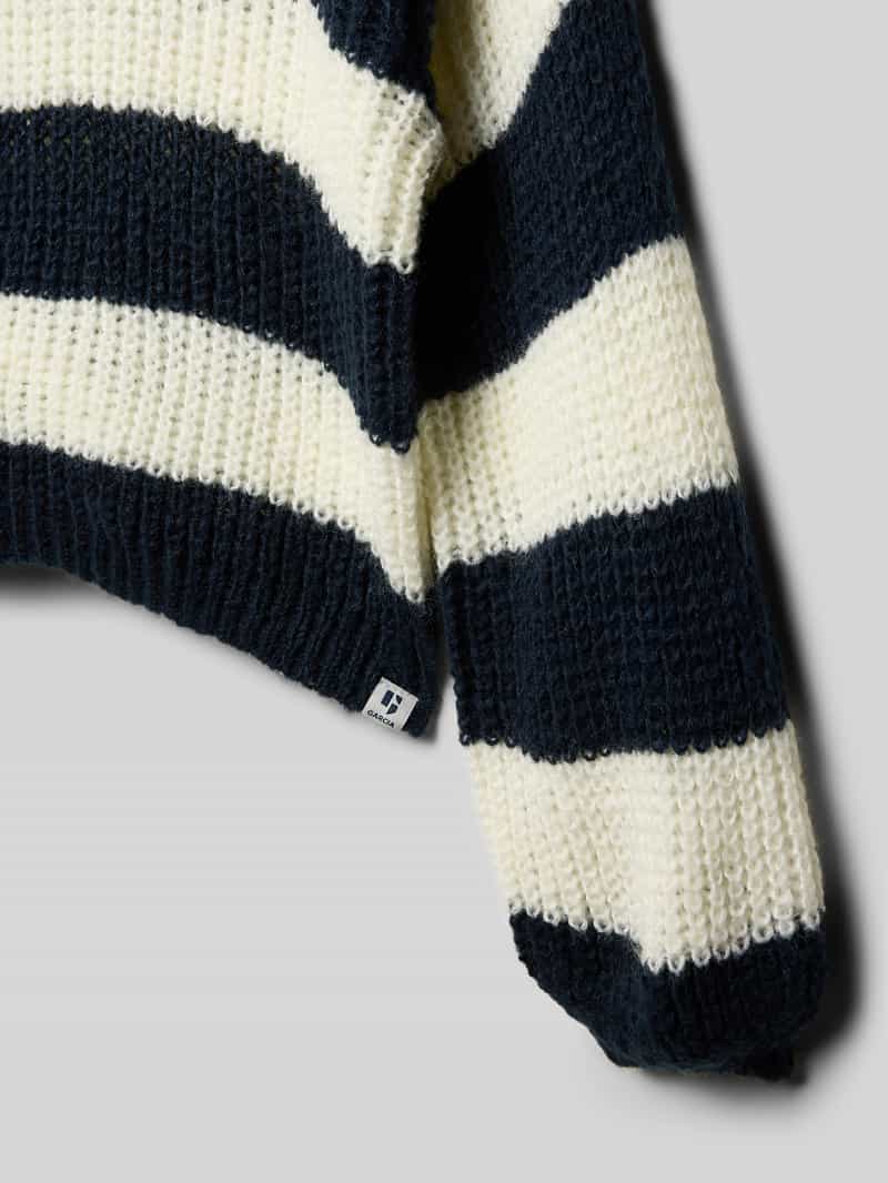 Garcia Gebreide pullover met ribboorden