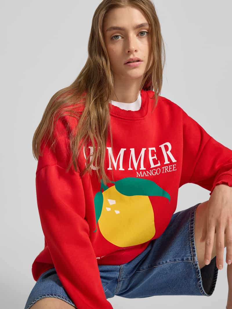 Pieces Oversized sweatshirt van katoenmix model 'MALIAH'