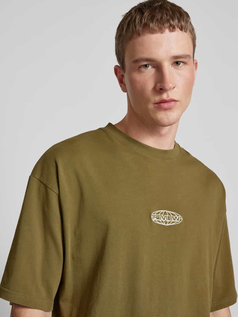 REVIEW Oversized T-shirt met labelstitching