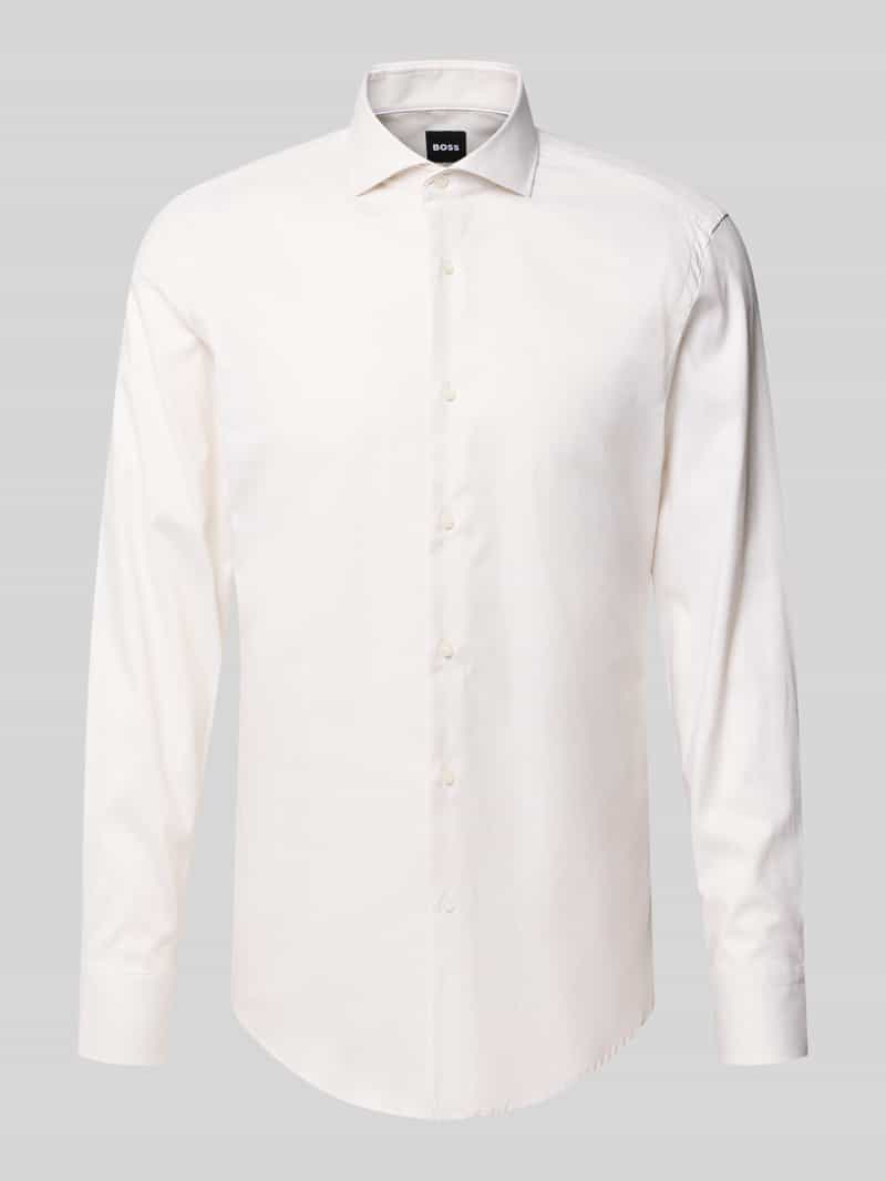 Slim fit zakelijk overhemd van katoenmix model 'H-HANK-SP'