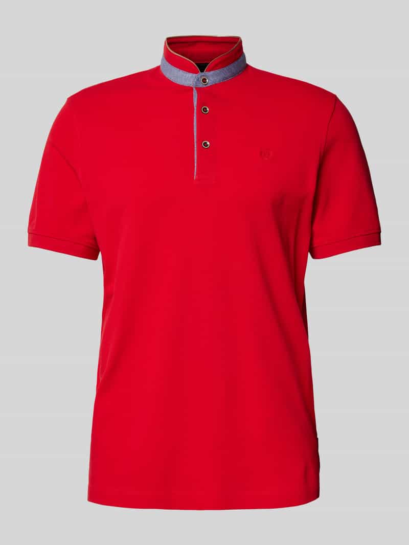 Bugatti Regular fit poloshirt met opstaande kraag