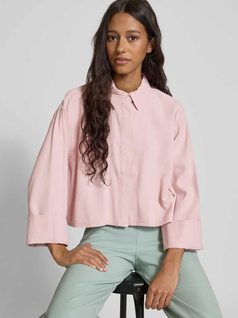 Only Relaxed fit overhemdblouse van viscosemix model 'LARIS'