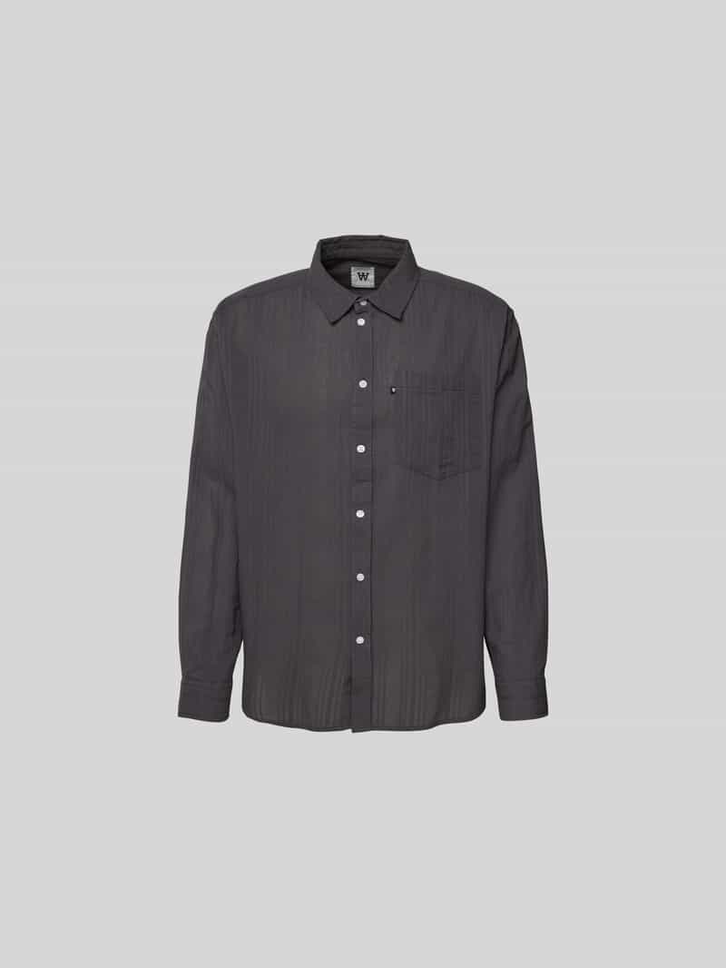 Wood Relaxed fit vrijetijdsoverhemd met borstzak