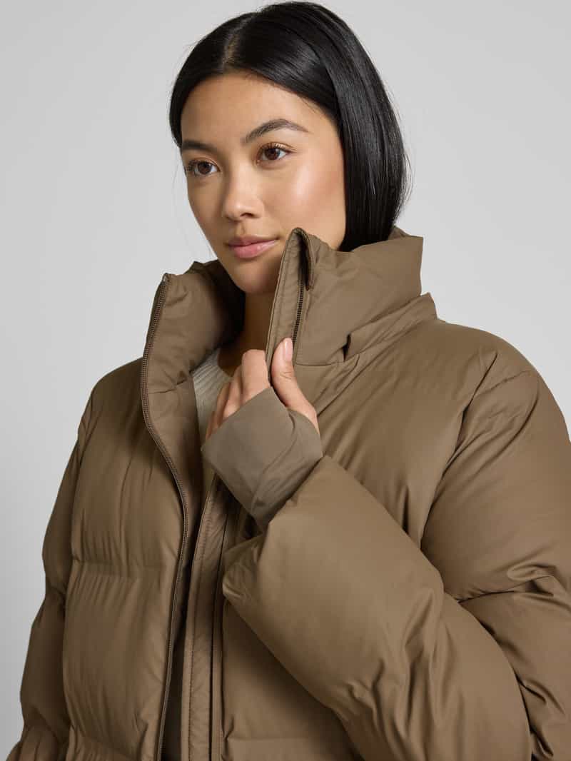 NEO NOIR Gewatteerde lange jas met capuchon model 'Viviana'