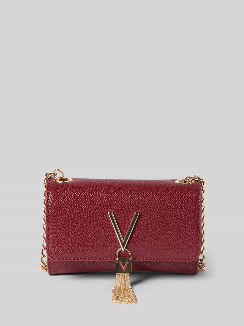 VALENTINO BAGS Clutch in leerlook met logo-applicatie, model 'Divina'