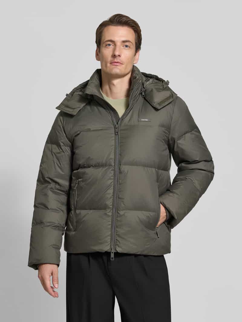 CK Calvin Klein Regular fit donsjack met afneembare capuchon