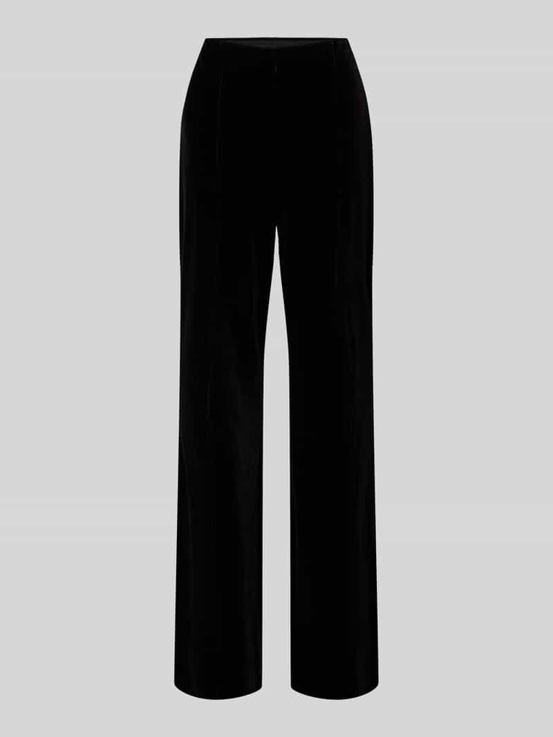 Christian Berg Woman Selection Flared fit stoffen broek van fluweel met siernaden