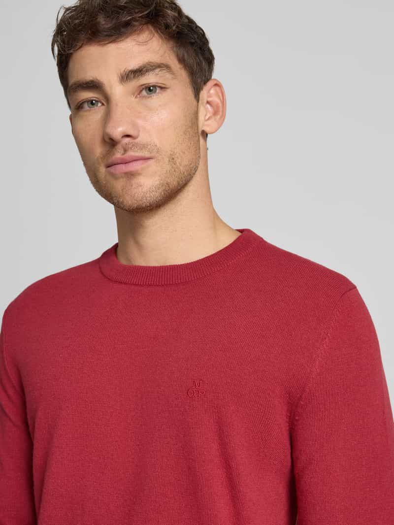 Marc O'Polo Regular fit gebreide pullover van een mix van katoen en scheerwol