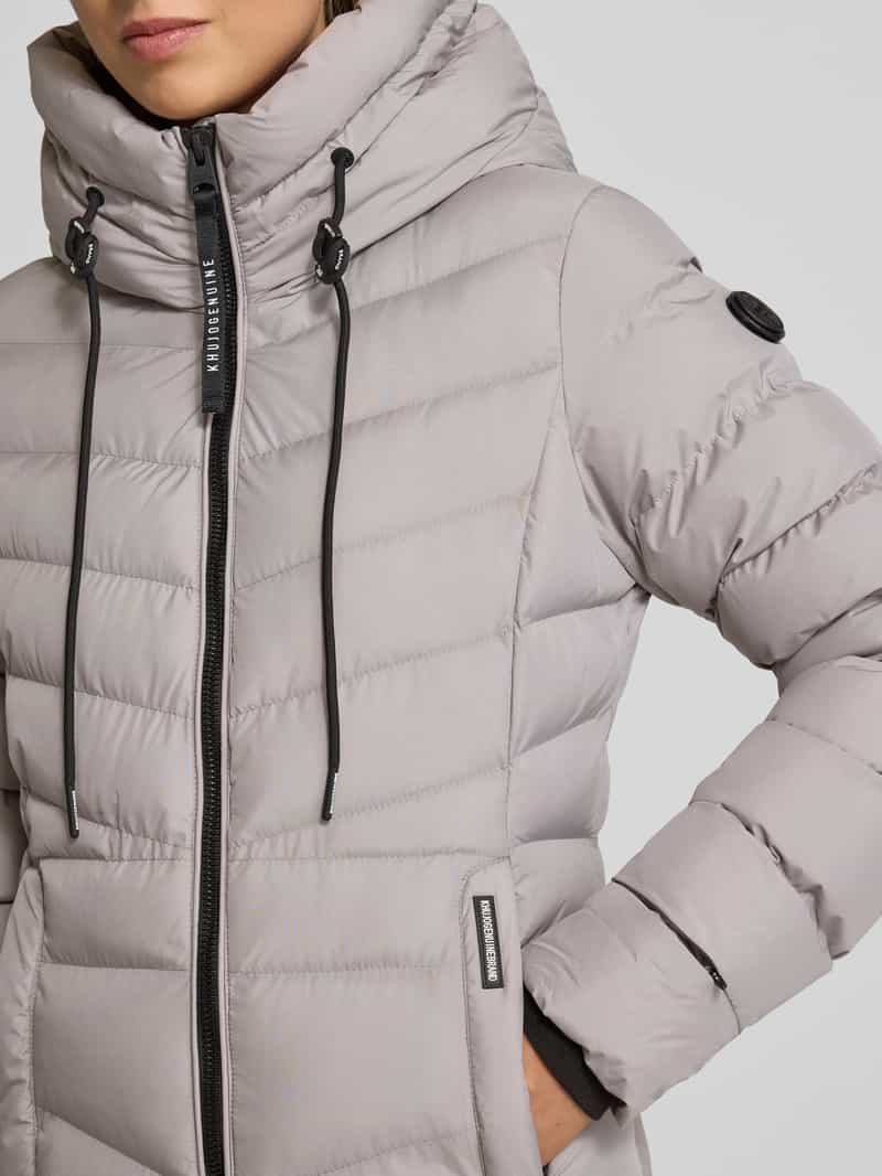 khujo Gewatteerde lange jas in extra lang design model 'Ingram'