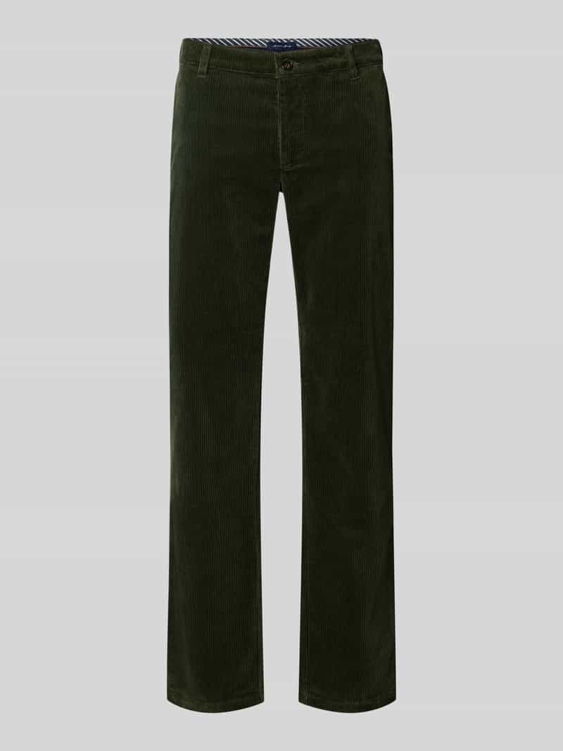 Christian Berg Men straight fit stoffen broek van katoenmix