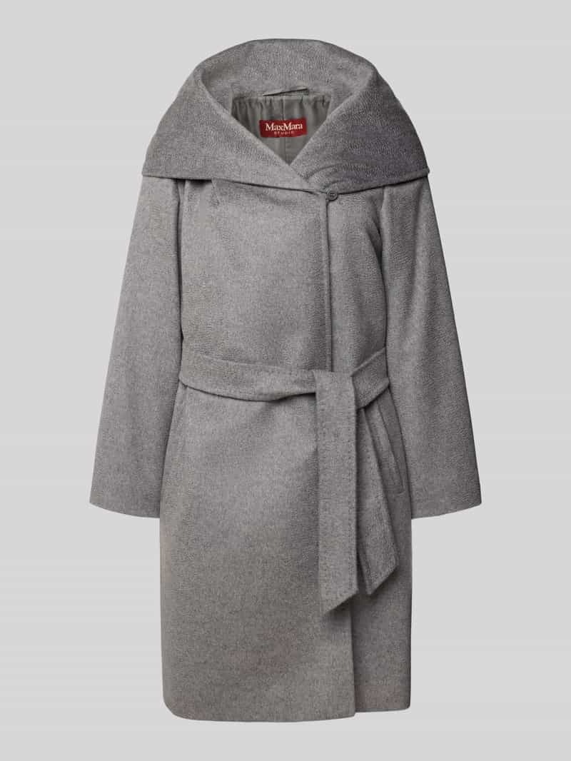Max Mara Studio Regular fit lange wollen jas van zuivere scheerwol model 'NEWMANG'