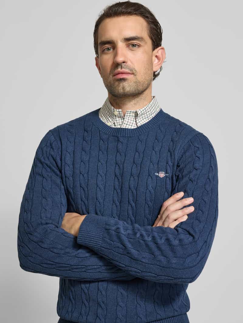 Gant Gebreide pullover met ribboorden