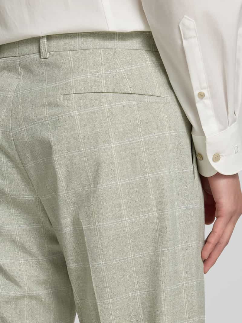 Strellson Regular fit pantalon met persplooien