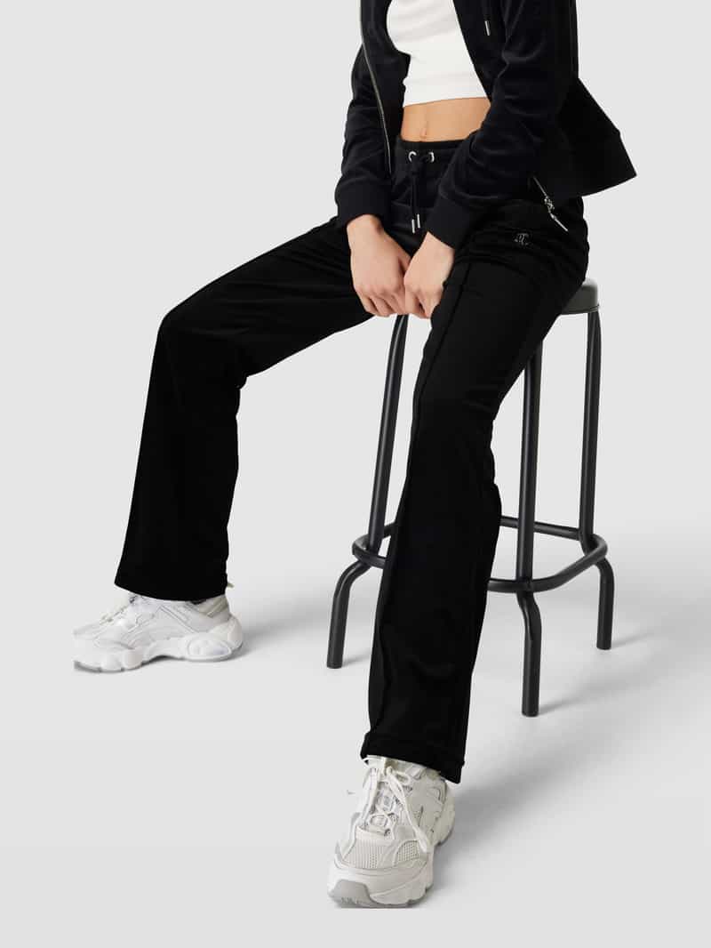 Juicy Couture Straight fit sweatpants met labeldetail model 'TINA'