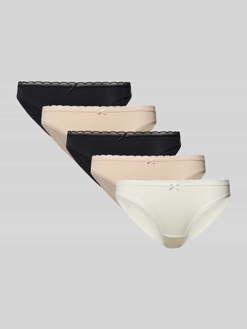 Dorina Slip met strikdetail model 'NAOMI' in verpakking van 5 stuks