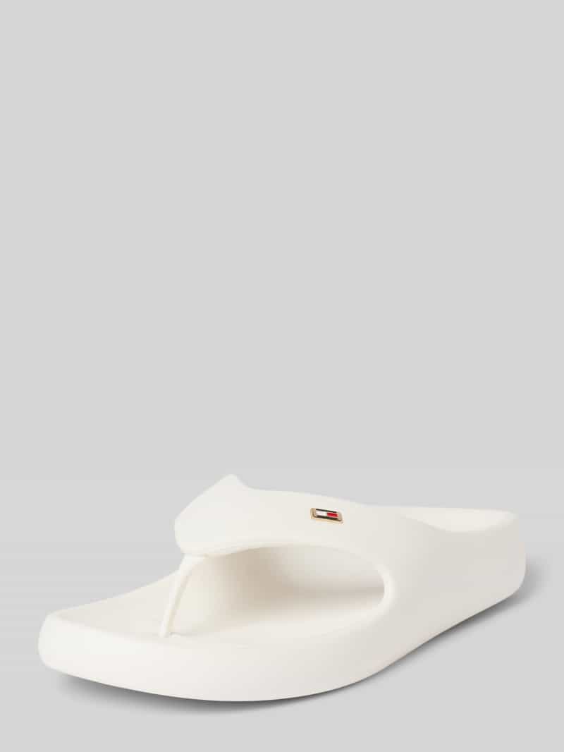 Tommy Hilfiger Teenslippers TH COMFORT BEACH SANDAL , dianette, zomerschoen, comfortabele schoen met kleine logoborduring