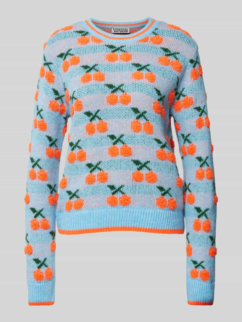 Essentiel Gebreide pullover met motiefstitching model 'Hiroyal'