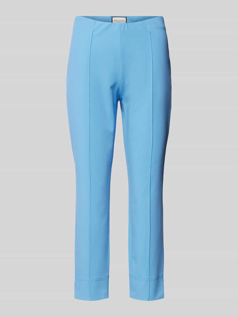 SEDUCTIVE Skinny fit capribroek met vaste persplooien