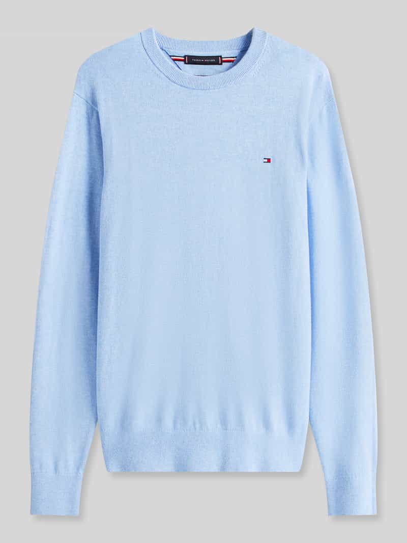 Regular fit pullover van mix van katoen en kasjmier