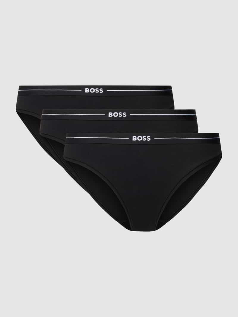 BOSS Black Women Slip met elastische band met logo in een set van 3 stuks